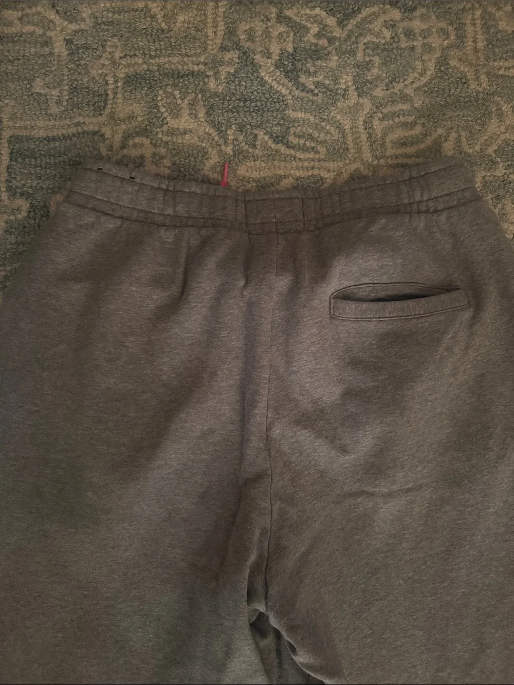 Jordan Miami Gray Joggers with Pink Drawcord / jumpman and Teal Logo